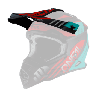 Visor 2SRS Helmet SPYDE 2.0 black/teal/red