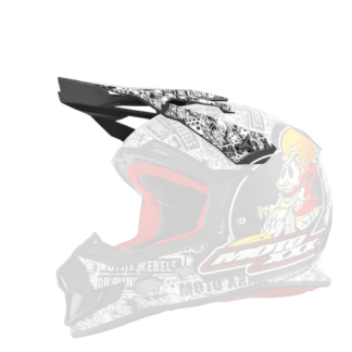 Spare Visor Moto XXX Helmet OG CHARACTER black/white
