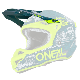 Kask poliakrylowy Visor 5SRS HR niebieski/jasnożółty