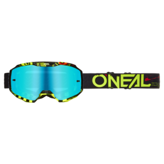 Gogle O'Neal B-10 ATTACK black/neon yellow - radium blue