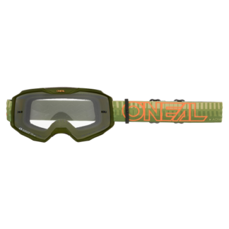 O'NEAL B-10 Goggle STRIPED green/orange - clear